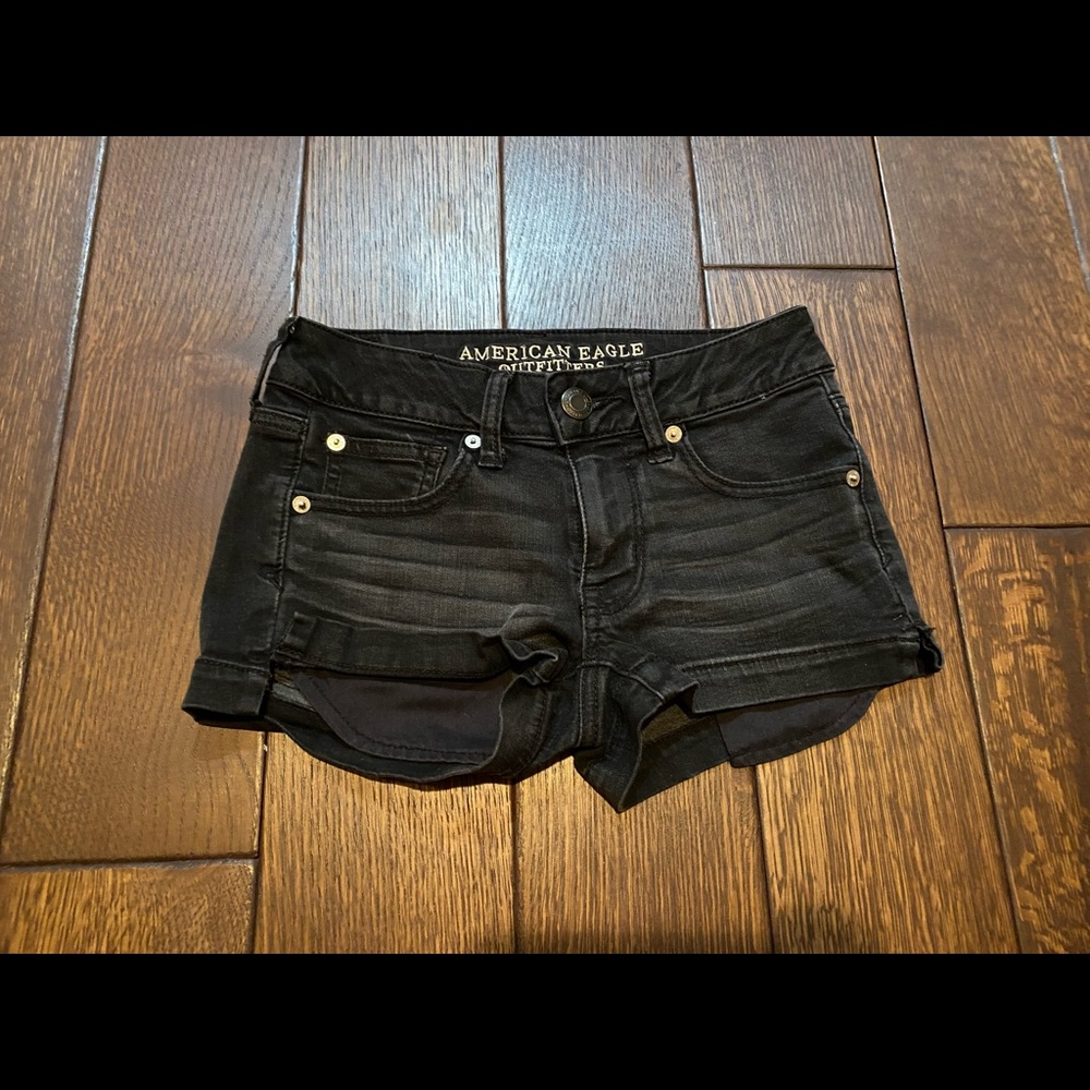 Women’s Black American Eagle Jean Shorts